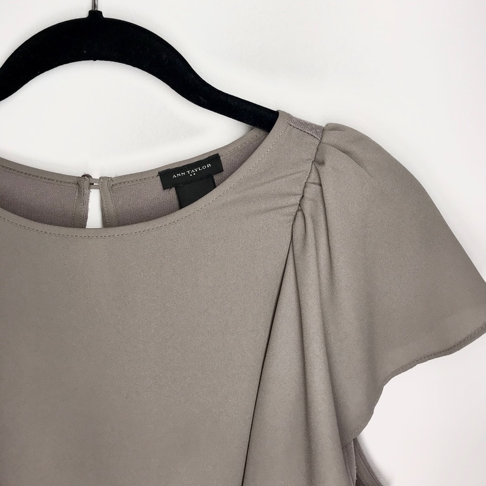 Ann Taylor Gray Sleeveless Blouse